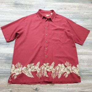 Caribbean Pineapple Mens 2XT Short Sleeve Shirt Hawaiian Vacation Tall Casual